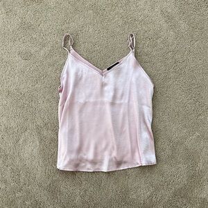 Light pink satin tank top